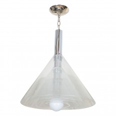Conical concentric glass pendant